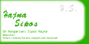 hajna sipos business card